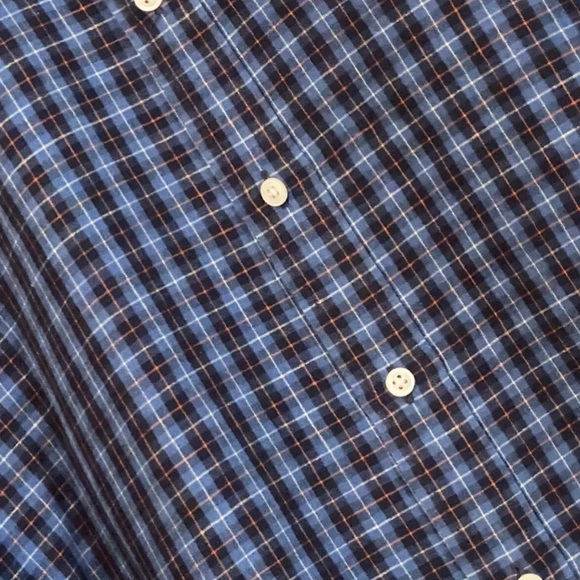 POLO RL BLUE & ORANGE CHECK LONG SLEEVE BUTTON DOWN SHIRT/SIZE 2XL/NEVER WORN!!! - Picture 4 of 6